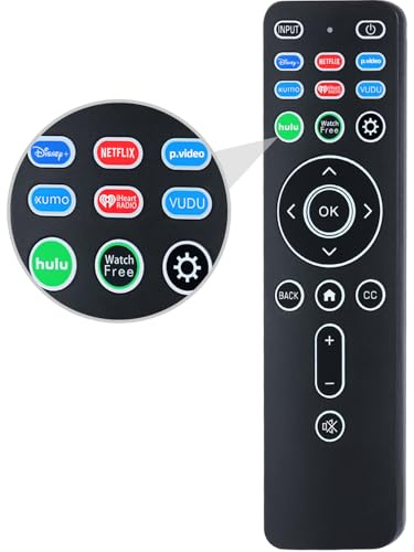 Oritronic Universal Backlit Remote XRT260 Replacement for All Vizio Smart TVs with Shortcut Buttons Disney, Netflix, Prime Video, Hulu, XUMO, VEDU, iHeart Radio and More