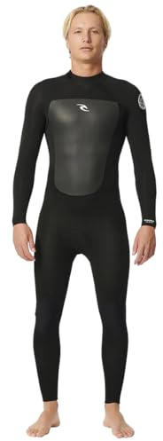 Rip Curl Men's Omega 3/2mm Back Zip Full Wetsuit - Black - LT