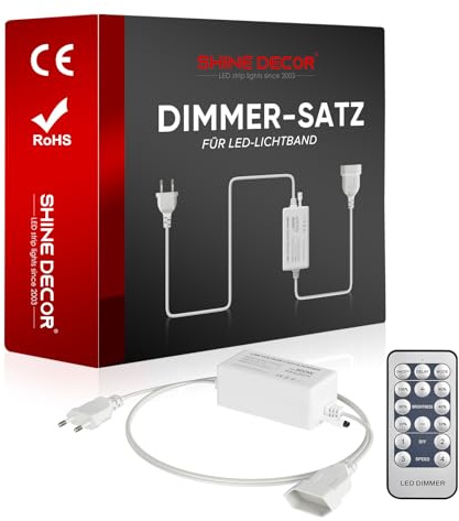 Shine Decor Dimmer Controller Pack mit Fernbedienung LED-Streifenleuchten & LED-Neon-Lichtschläuche (CE Zertifiziert, RoHS Konform)