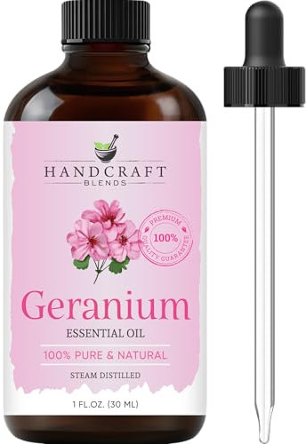 Handcraft Blends Geranium Essential Oil - 100% Pure and Natural - Premium Grade Essential Oil for Diffuser and Aromatherapy - 30 ml