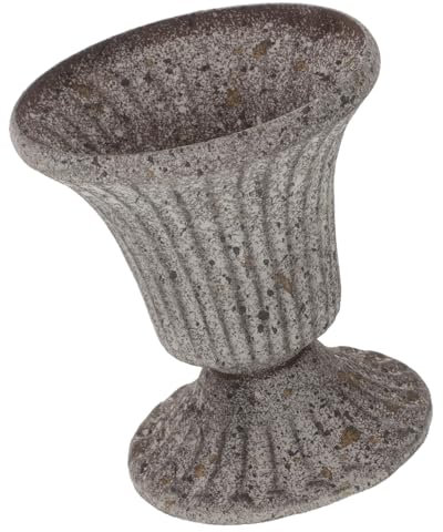 TINEASUR Gedenkblumentopf Aus Eisen Für Grab Stabile Blumenvase Als Friedhofsdeko Grabvasen Mit Filigranem Design Für Beerdigungen Und Garten