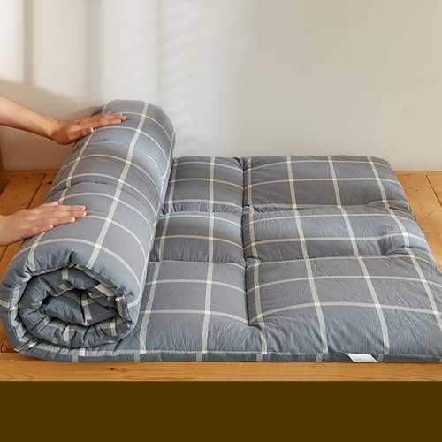 Japanische Futon-Matratze, faltbare Matte, Schlafsofa, Bett, tragbares Gästebett, Dunkelblau, 120 x 200 x 5 cm