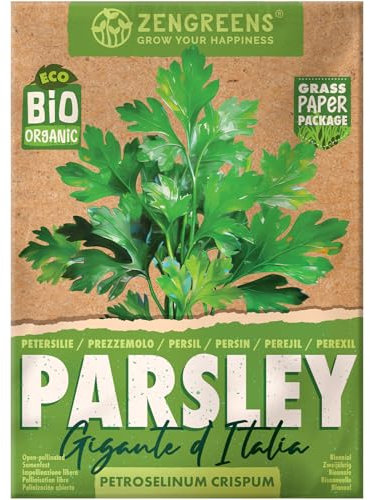 ZenGreens® Semi di prezzemolo biologico - Semi di erbe aromatiche per la coltivazione in giardino, sul balcone o in cucina - Ideali per i principianti - Petrosello