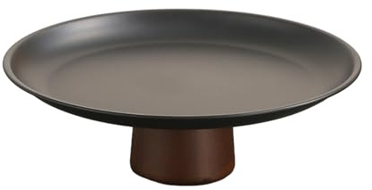 Nordic Wind Home - Frutero alto de acero inoxidable de madera maciza retro simple y exquisita, grande, 23 cm