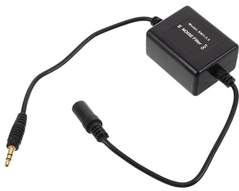 MUELODSIC Filtro Soppressore Rumore Stereo Auto Aux Alimentazione Isolatore Loop per Audio Disturbi Adatto per Sistemi Audio Auto e Domestici