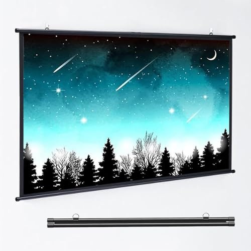 Écran de Projection Mural à dérouler Manuel pour cinéma Maison, 76,2 cm, 101,6 cm, 127 cm, 152,4 cm, 183 cm (4:3, 40 Pouces)