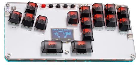 Gramigg Claviers De Jeu sans Clavier Joystick pour Jeu Combat Rue pour Commutateurs PC Éclairage Couleur À Plates-Formes Multiples Éclairage Personnalisable