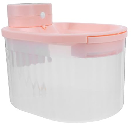 GRIRIW Fuente de Agua para Gatos y Perros Inteligente sin Cable con Sensor de Movimiento Inalámbrico Bebedero Automático Interior Rosa con Circulación Silenciosa y Gran Capacidad