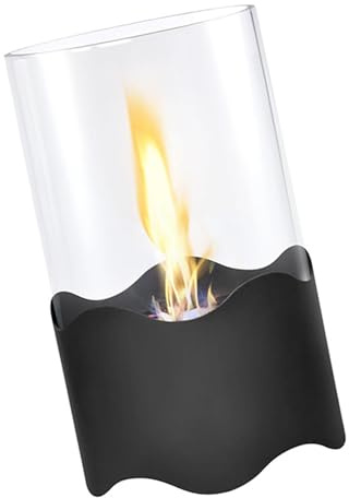 Shurhome Platzsparender, runder Ethanol Kaminofen zur Wandmontage oder Tischinstallation, der gleichmäßige Wärme und dekorative Effekte liefert Runder Flammenheizer mit unregelmäßiger Form