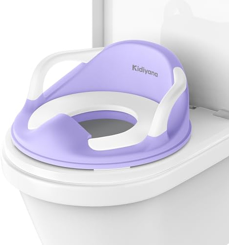 Kidiyana Toilettenaufsatz für Kinder, Kinder Toilettensitz mit weichem, abnehmbarem Sitzpolster, rutschfester und stabiler WC-Sitzverkleinerer, ergonomische Form für komfortables Training, 1–5 Jahre