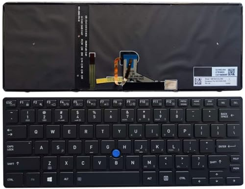 ELUPNMF Clavier d'ordinateur Portable américain avec Cadre et rétro-éclairé Plus TrackPoint Compatible avec Tecra X40-D