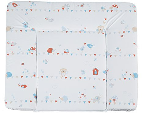 roba Folien Wickelauflage 'Vogeltanz', weiche Wickelunterlage 85x75 cm, Baby Wickeltischauflage aus phtalatfreier Folie