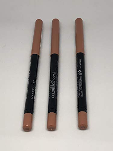 3x Maybelline Color Sensational Shaping Lipliner, Konturenstifte (10 Nude Whisper)