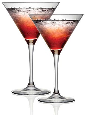 Cristal D'arques – Lot de 2 verres à cocktail Martini 300 ml, résistants aux éclats, passent au lave-vaisselle, parfaits pour Espresso Martini, Prosecco, champagne et cocktail - P506388
