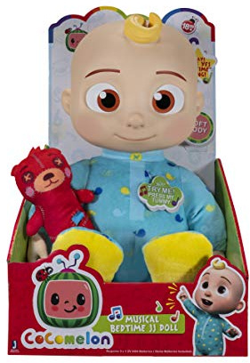 BANDAI WT80114AZ Cocomelon - Bambola musicale JJ per imparare a dormire, multicolore