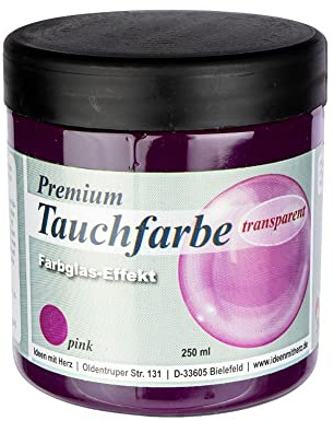 Ideen mit Herz Premium-Tauchfarbe mit Farbglas-Effekt | 250 ml (pink)