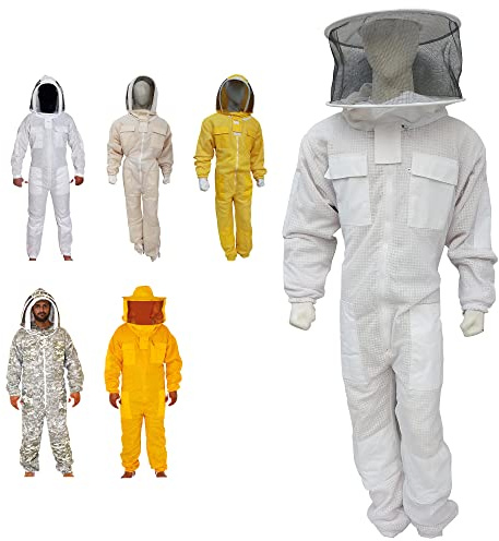 URBANSBEE Traje de Apicultor de ventilado profesional - Traje de Apicultura para hombre y mujer con Redondo Sombrero y Velo para la protección facial del apicultor