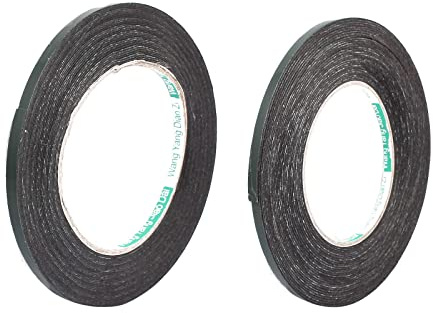 sourcing map Ruban adhésif double face en mousse de 5 mm de largeur x 0,5 mm d'épaisseur - 5 mm de largeur x 1 mm d'épaisseur - Pour portes
