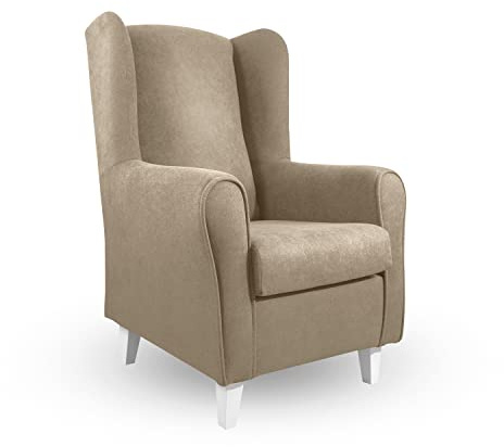 Tete De Lit Butaca orejero | Sillon Relax | Clasico - Moderno | Ideal Lactancia, Lectura o Decoracion | Tapizado en Tela Antimanchas 100cm x 74cm x 70 cm (Color 6)
