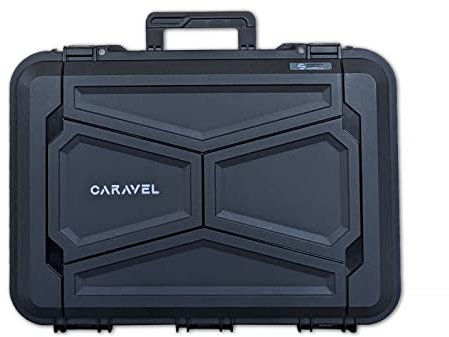 Sanelli Ambrogio, Valigia Caravel Compact Tecna, con Set di 9 Coltelli e 5 Accessori da Cucina, in Plastica 100% Riciclata, Resistente e Sicura, Predisposta per Lucchetti, con Maniglia Ergonomica