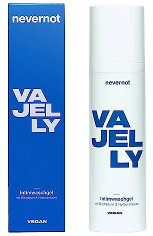 nevernot VAJELLY Intimwaschgel, 100 ml: Intim-Waschlotion mit natürlichen Inhaltsstoffen, Milchsäure & Hyaluronsäure, Ohne Duftstoffe, Sulfate, Silikone und PEGs, Vegan, Dermatologisch getestet