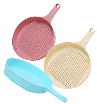 Cabilock 3 Piezas Tamiz De Suelo Panorámico Tamiz De Jardín Suministros De Jardinería Tamiz De Tierra Piedra De Malla Maceta para Plantas Malla para Jardín Estilo Japones Bandeja Niño