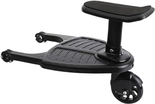 Tabla de cochecito, plataforma universal para skate, comodidad para caminar para casa y jardín y mejora el hábitat (Negro)