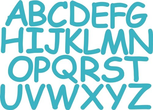 Kleckerliese Alphabet Buchstaben Set A bis Z selbstklebende Aufkleber 6cm Wand Fenster Tür Boot Auto Kinderzimmer STICKER