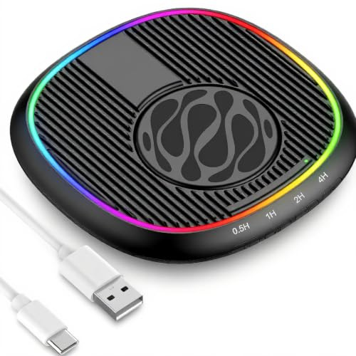 Tosuny Mouse Jiggler Nicht Erkennbar, Mouse Mover USB Physical Jitter mit Einstellbarer Timer-LED-Anzeige, USB C Slim Quiet Ultra Slim Mouse Shaker, kein Treiber Erforderlich (Black)