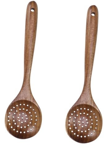 TOPBATHY 2pcs Wood Kitchen Gadget Colander for Kitchen Utensils for Draining Cutlery and Cooking Utensils