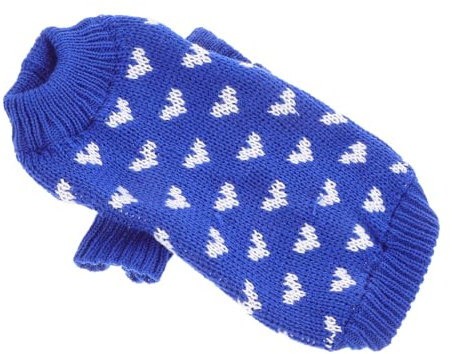 COLLBATH Hundepullover Klein Xs Mit Herzmuster Gestrickt Warm Dehnbarer Rollkragen Modisch Für Welpen Haustiertaugliche Winterkleidung Weich Und Bequem Passend Für Kleine Hunde