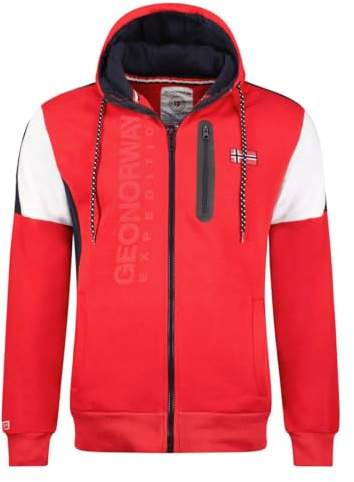 Geographical Norway Herren Fagozip Men Kapuzenpullover, Rouge, S
