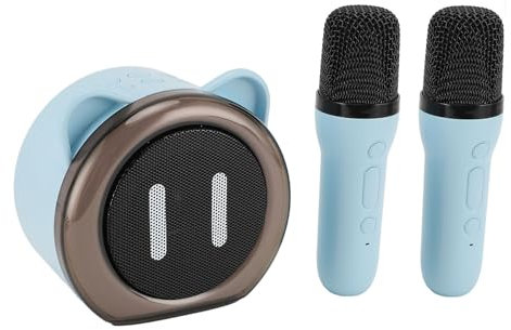 Karaoke-Lautsprechermikrofone, Kabellose -LED, Bunter Licht-Stereo-Sound, Tragbare Karaoke-Maschine mit 6 Magischen Spracheffekten, für Zuhause, Reisen, Party