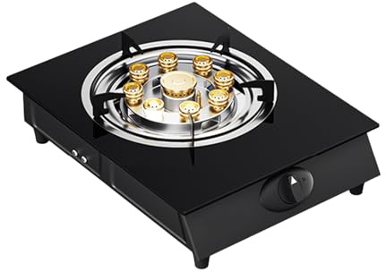 Cuisinière À Gaz, Cuisinière À Gaz 4,2 KW, Cuisinière De Conversion Gaz/gaz LP, Support De Casserole En Fonte De Verre Trempé, Avec Protection Anti-extinction, For Cuisine À Domicile(NG)