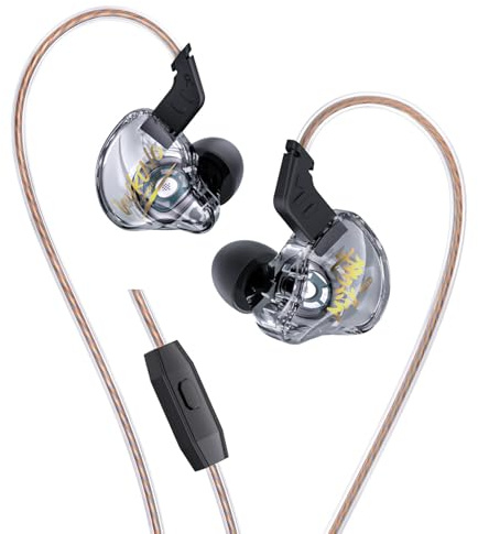 Yinyoo KBEAR MONKIE K01 trådbundna spelöronsnäckor, 1DD lätt spel-in-earmonitor med 3,5 mm kontakt, HIFI uppslukande bas i öronhörlurar, kabelanslutna hörlurar kompatibla med PC, PS5, Xbox, Switch