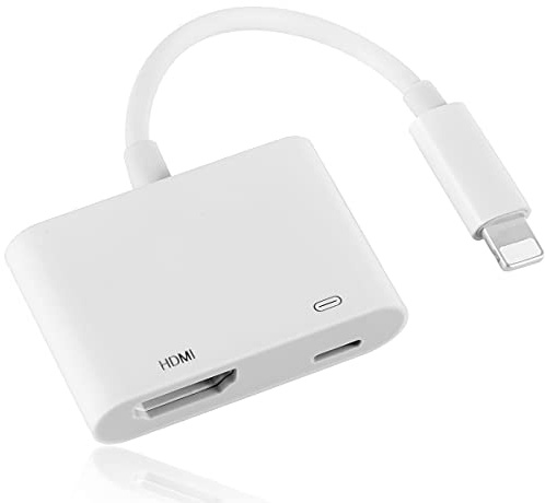 [Apple MFi Certified] Lightning to HDMI Adapter for iPhone to TV, iPhone HDMI Adapter 1080P Digital AV Sync Screen Connector Cable Compatible for Phone 14/13/12/11/XS/XR/X/8/7 No Power Needed