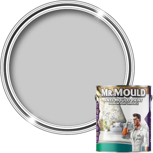 Mr Mould Anti Damp Paint Dove Grey 1L – Anti-Condensation Wall & Ceiling Paint That Prevents Damp, Mould & Mildew Build-Up – Long-Lasting, Washable & Moisture-Resistant Interior Coating