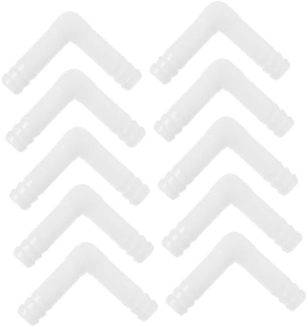 FUNOMOCYA 10 Piezas De Codo De 90 De Polipropileno con Púas para Acuario Manguera De Jardín Conector De Manguera En Ángulo Recto En Ángulo Recto