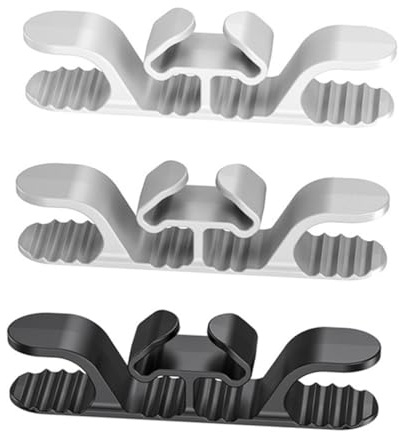 HAMPPLIES Appliance Cord Holder Stick on Cord Organizer for Appliances Self-Adhesive Cable Winder with Strong Adhesive Backing Sturdy Plastic Material Cable Management 3Pcs Set