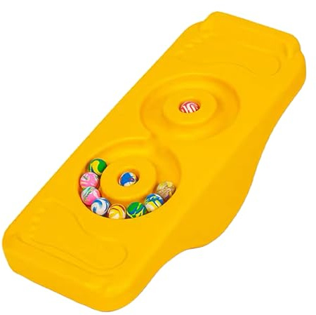 UPALDHOU Tabla de Entrenamiento de Equilibrio, Tabla Mecedora de Entrenamiento Sensorial para Niños, Plástico Antideslizante, Mejora la Capacidad de Equilibrio para Niños (YELLOW)