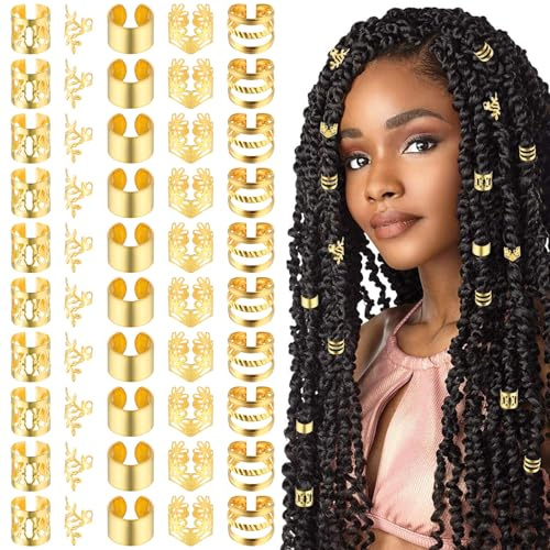 150 Pcs Gold Hair Cuffs Hair Jewellery Dreadlock Accessories
