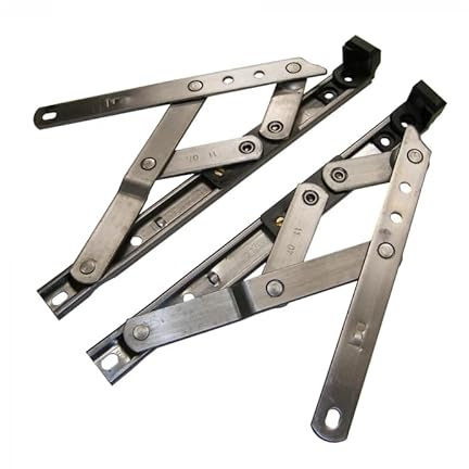 UAP Universal uPVC Window Hinge Replacement Kits - 2 Pack Top Hung Easy Fitting - Enhanced Draft & Cold Reduction, Reliability & Durability - Includes 4mm Friction Stay Packers - 13mm-17mm Stack (8)