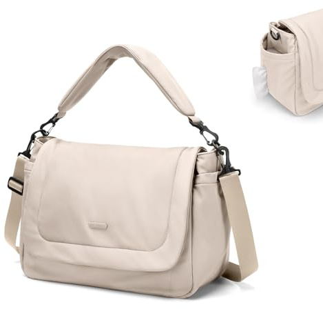GOLF QUALITY 22L Puffer Wickeltasche Tragetasche, große Kapazität Baby Wickeltasche Reisetaschen Umhängetasche Krankenhaus Tasche für Mama, Aprikose
