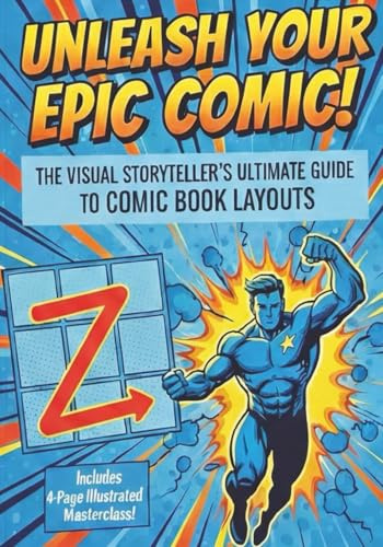 The Comic Book Creator's Guide to Comic Book Layouts: Blank Templates for Visual Storytelling: Featuring an Expert 4-Page Illustrated Guide to Mastering Your Comic Book Layout