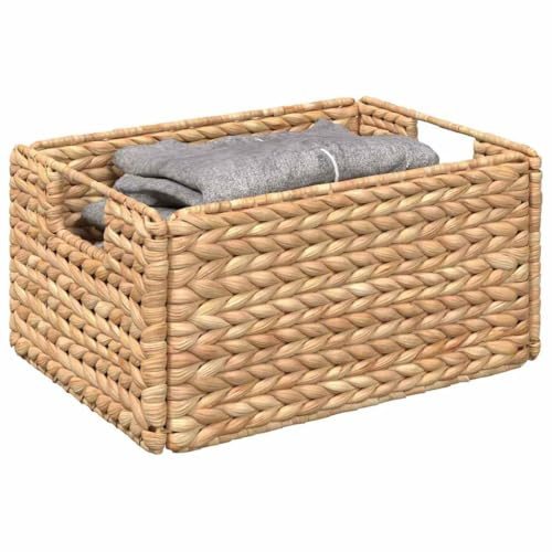 vidaXL Cesti per Stoccaggio 2 PCS Naturale 35 x 25 x 17 cm, Cesta Leggera per Soggiorno, Stile Country, organizzatore Eco-Friendly, Contenitore Rettangolare