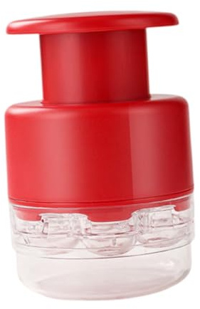 Sharplace Dénoyauteur à cerises à 7 trous avec système de dégagement rapide, idéal pour les pique-niques et les, Rouge