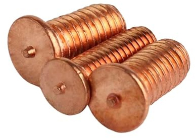 Pernos de soldadura, 2/50ps M3-M10 Carbon Steel Copper Plated Stud Weld Spot Welding(30mm,2pcs M10)