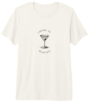 Martini Glass, Simple Premium T-Shirt