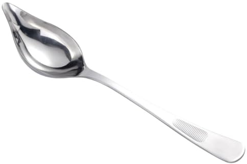 Cabilock Cuchara de Acero Inoxidable Práctica y Resistente para Servir Salsas y Aceites Cocina Diaria y Hogar, Color Plata, Material Acero Inoxidable