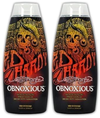 Lot 2 Ed Hardy Obnoxious Indoor Tanning Lotion Accelerator Bronzer Dark Tan Bed